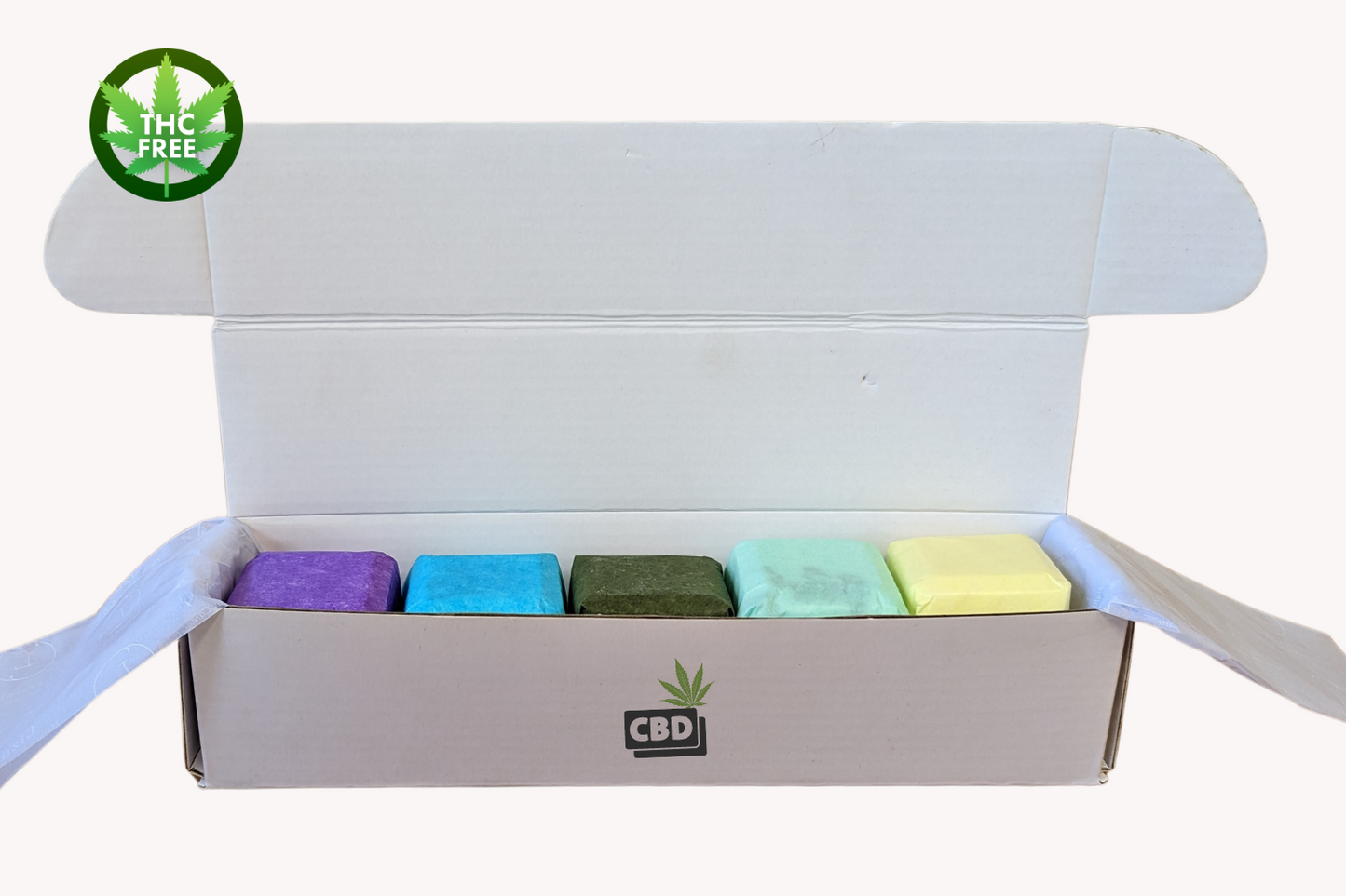 CBD Shower Steamers Gift Set with CBD - 5 Big Fizzies (THC Free)-0